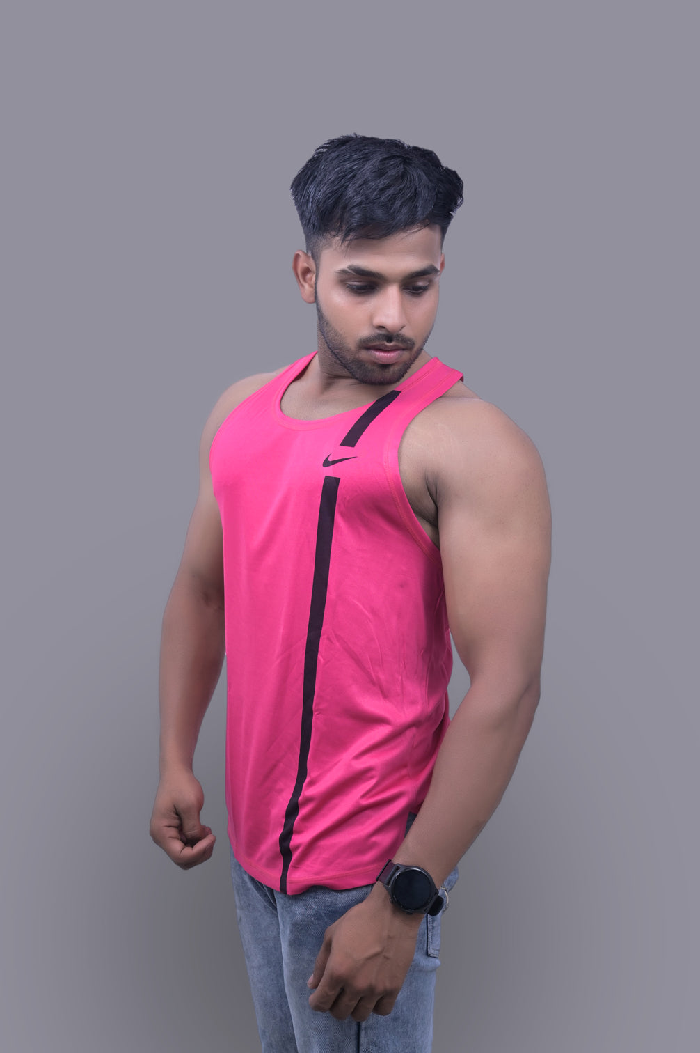 Classical Pink Gym Fitness and Sports Vest
