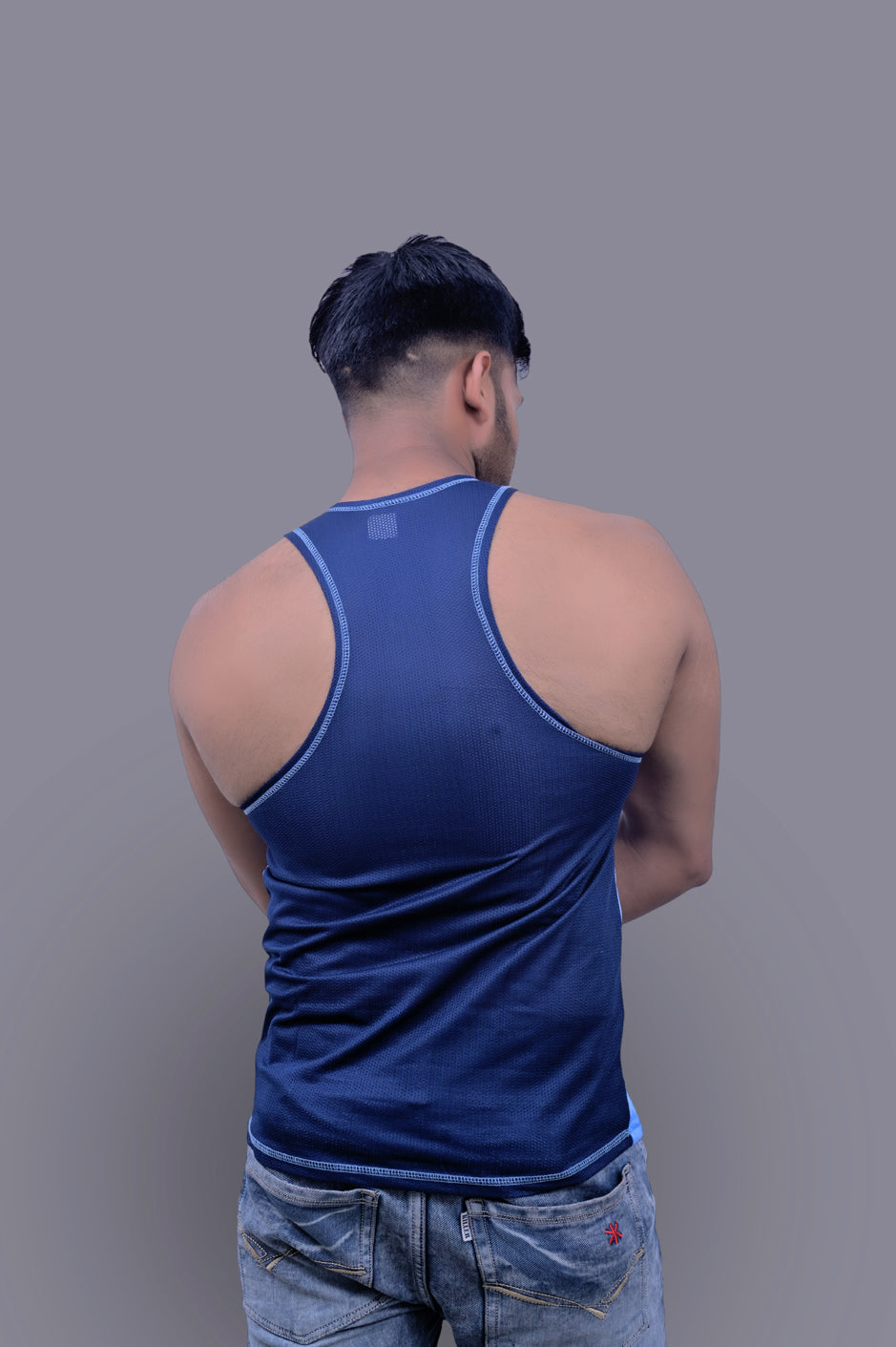 Khelo India Sky Blue Sando Vest
