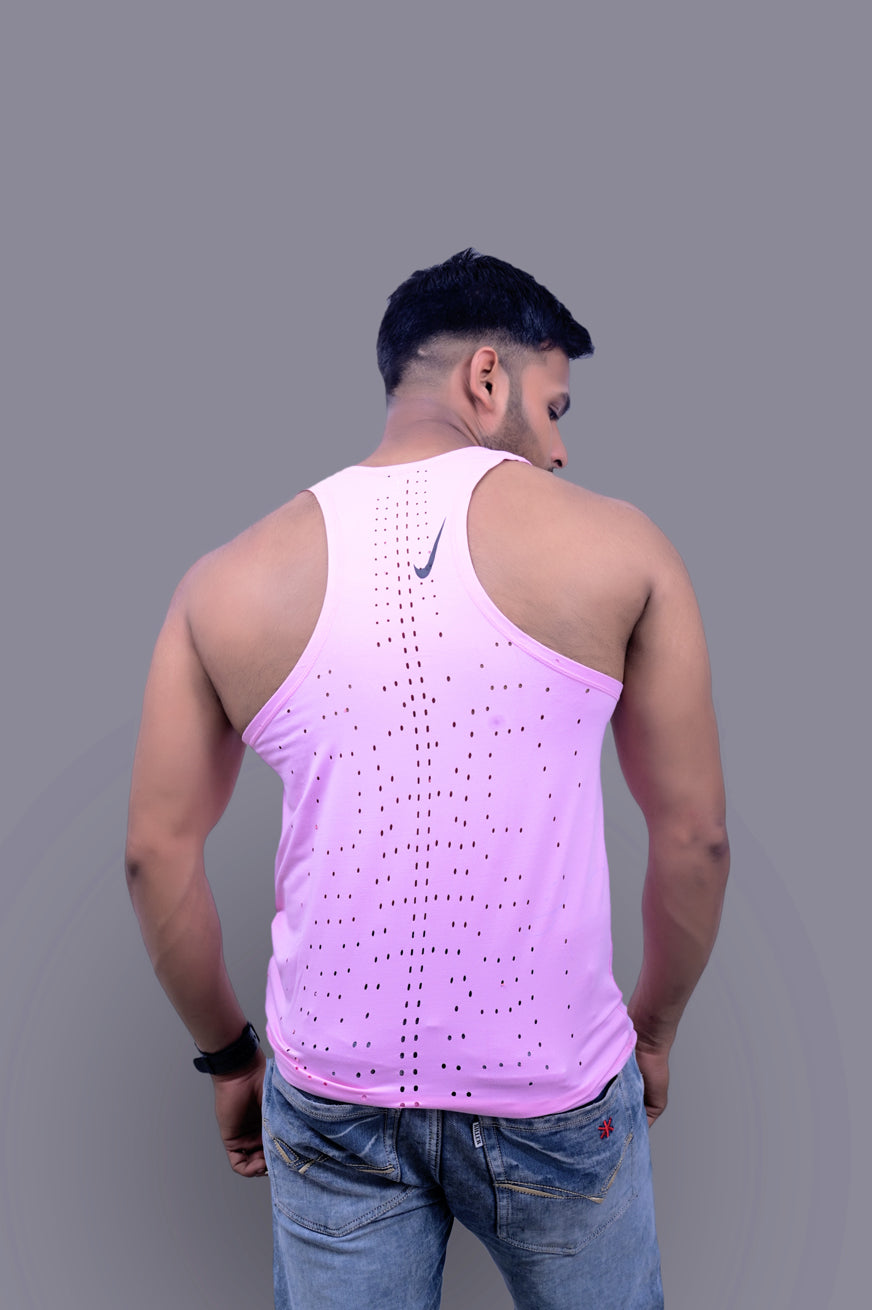 Baby Pink Laser Sando Vest