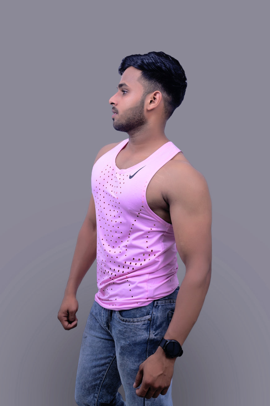 Baby Pink Laser Sando Vest
