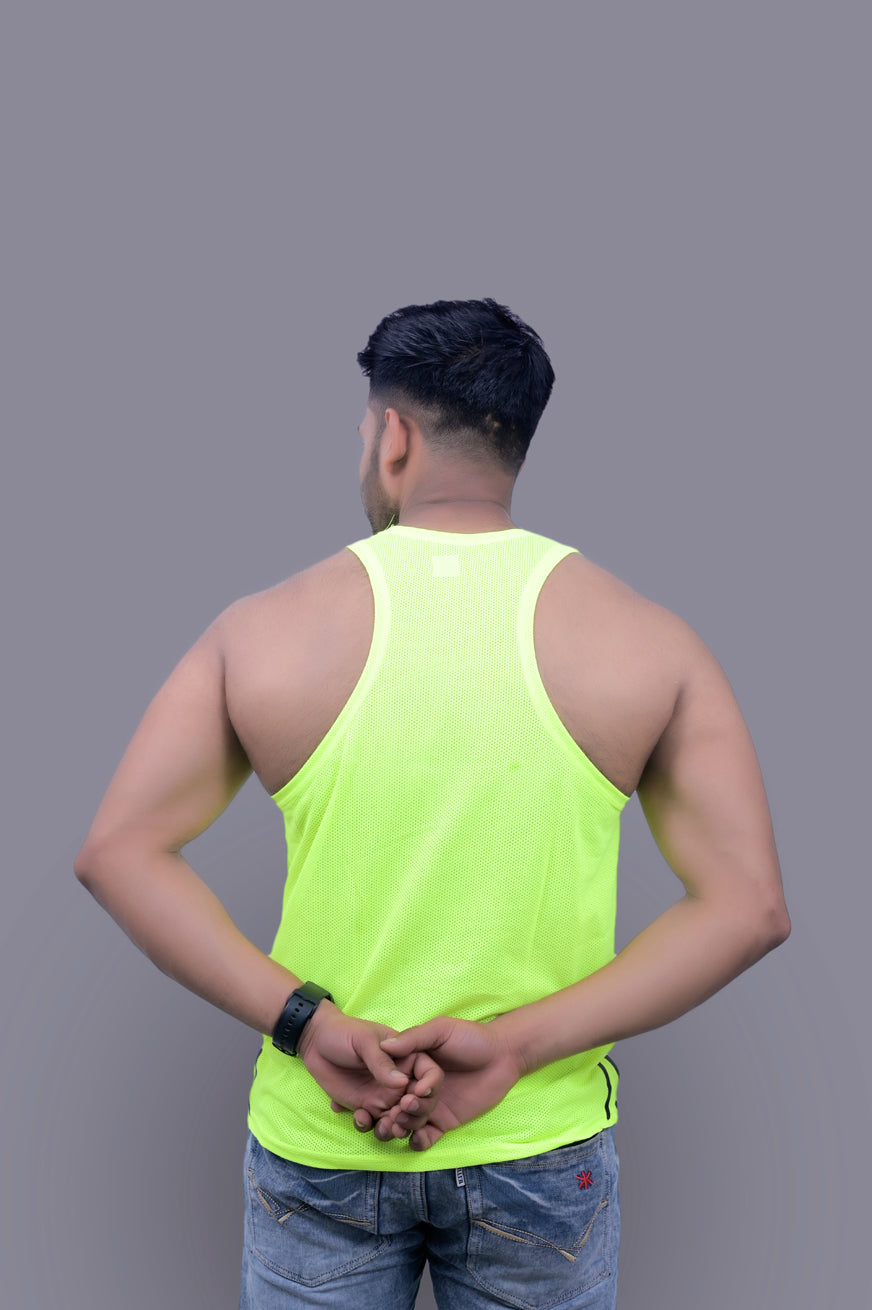 Solid Parrot Green Sando Vest