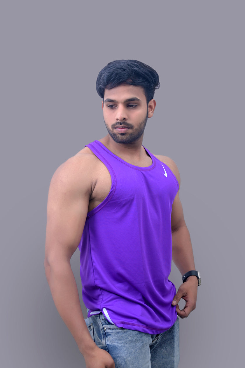 Purple Gym Fitness and Sports Vest