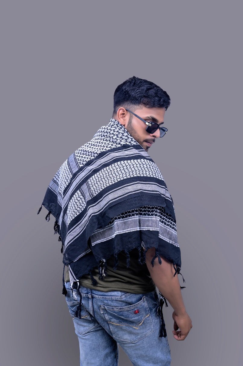 White Black Royal Scarf