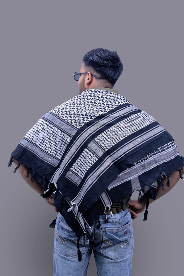 White Black Royal Scarf