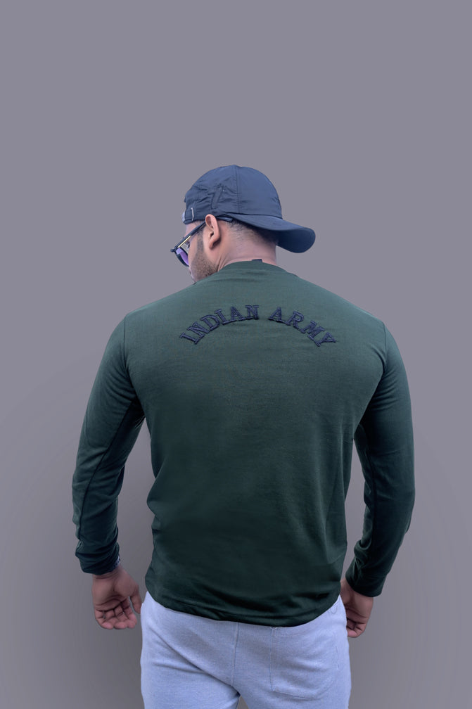 Indian Army Full Sleeve Green Tshirt