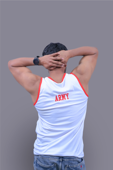 White Indian Army Sando Vest