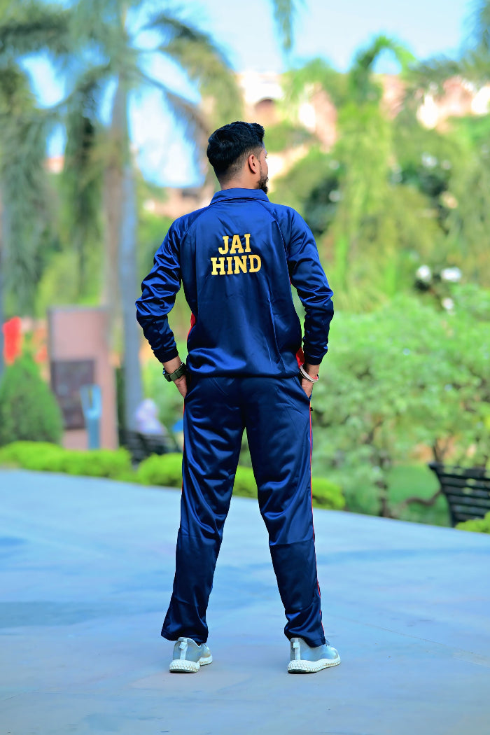 Premium Track Suit – Blue Red with Indian Flag
