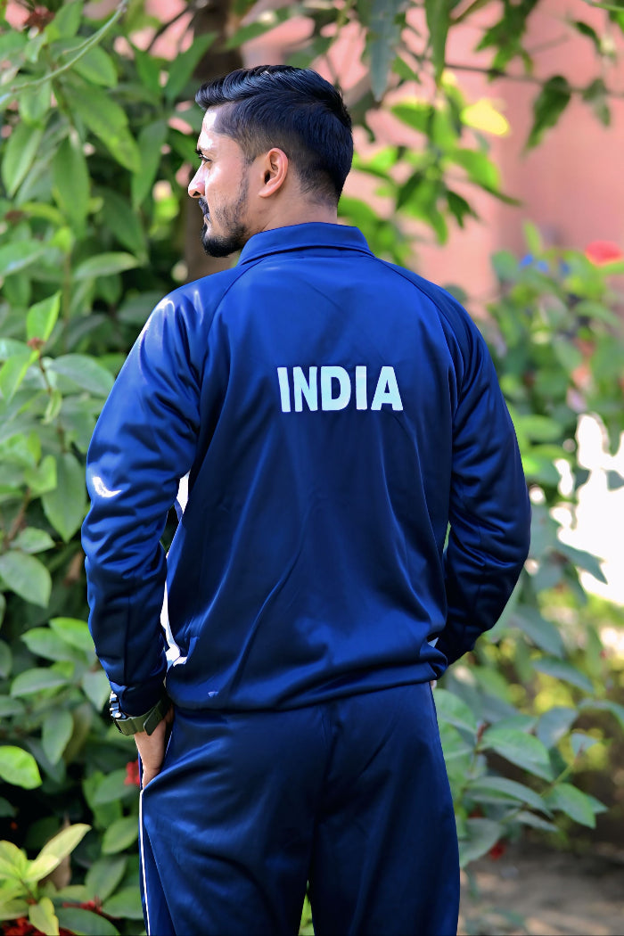 Premium Track Suit – Blue White with Indian Flag