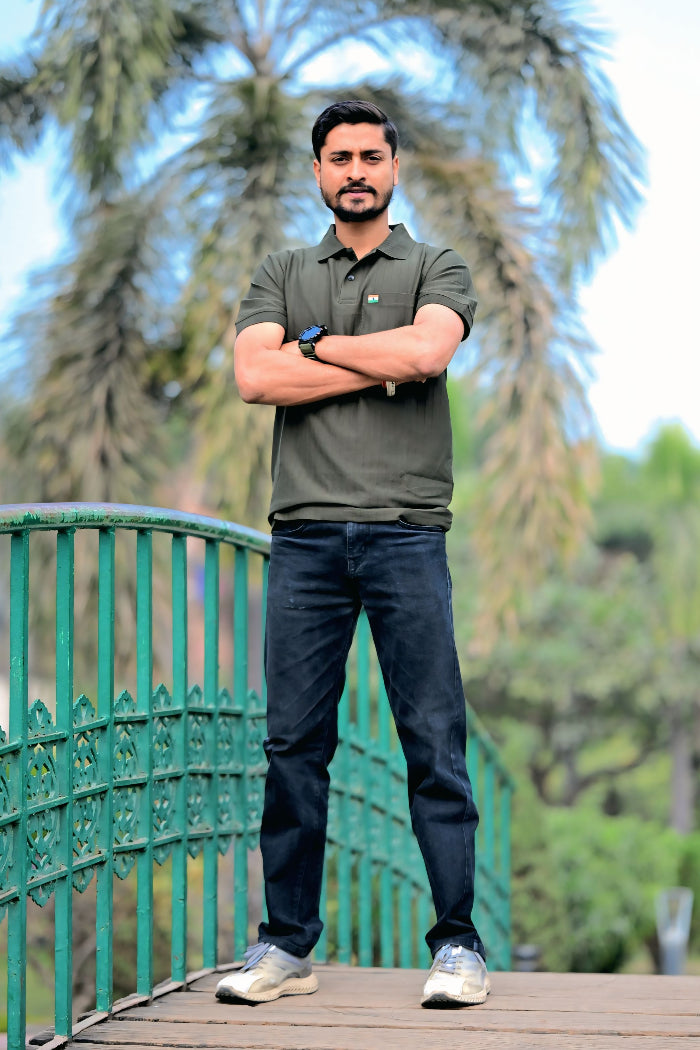 Premium Olive Half Sleeve Polo T-Shirt