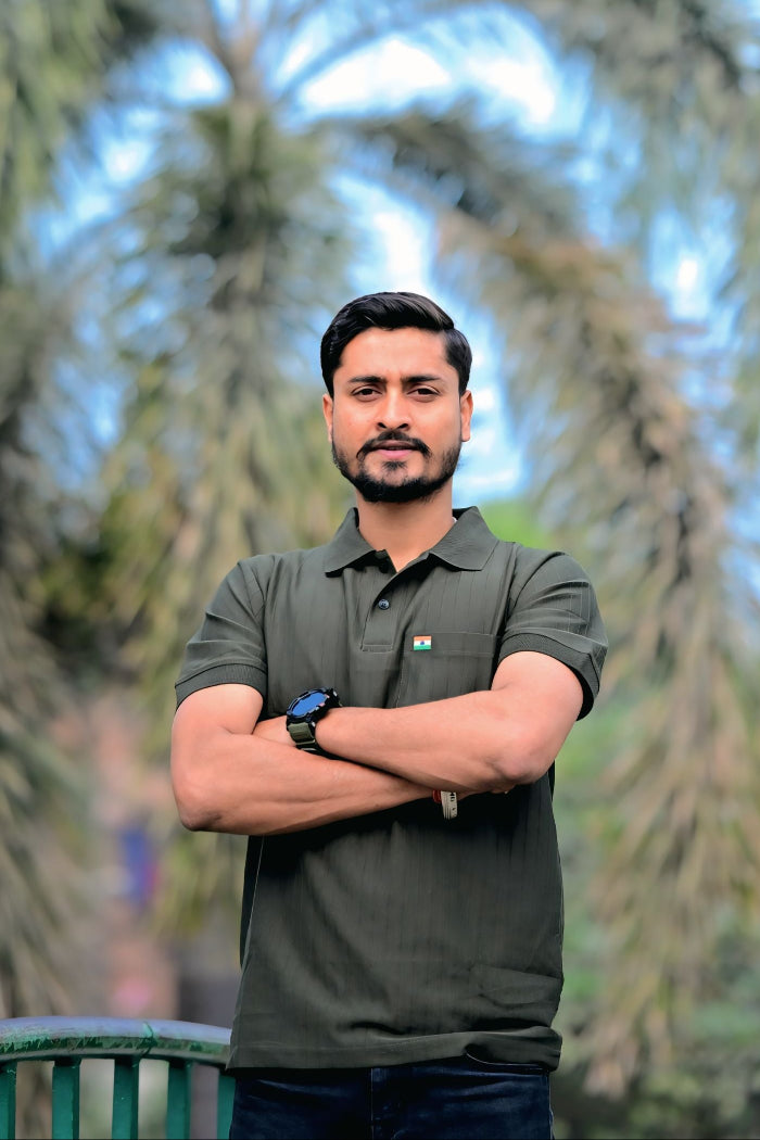 Premium Olive Half Sleeve Polo T-Shirt