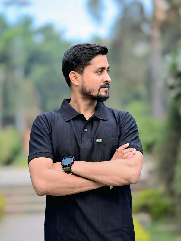 Premium Black Half Sleeve Polo T-Shirt