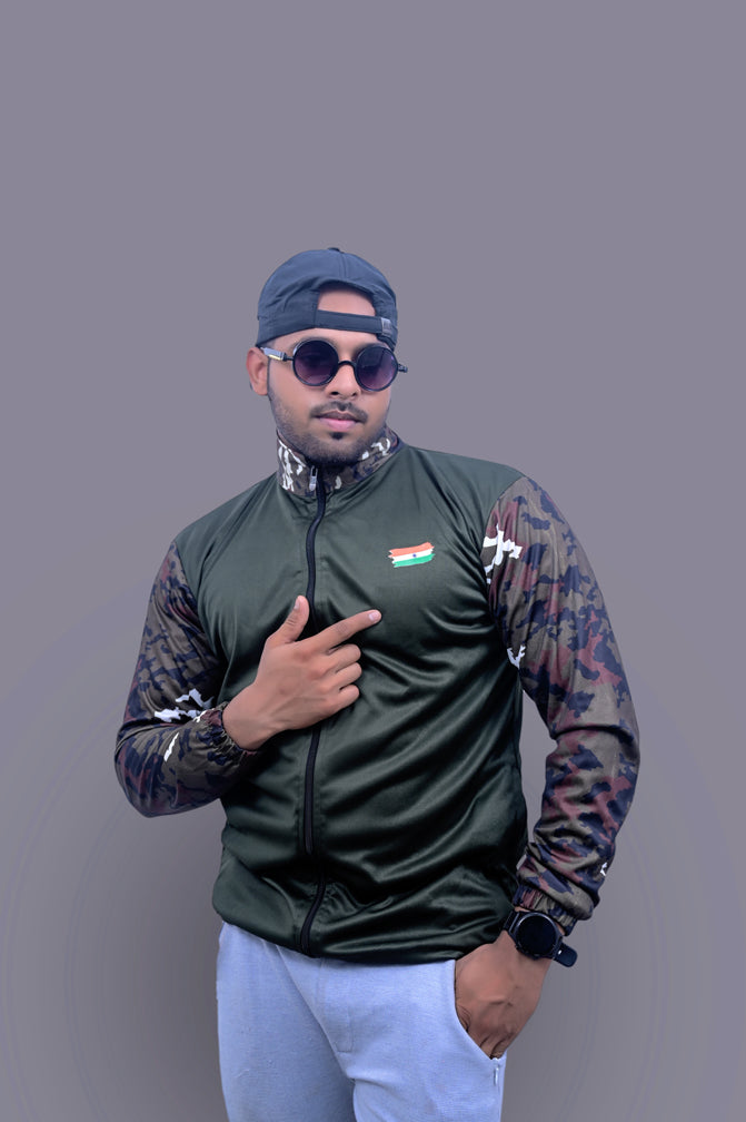 Military Upper with Indian Flag