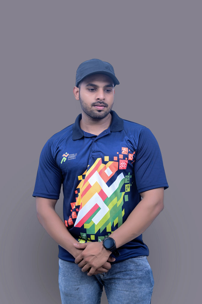 Khelo India Full Blue Tshirt