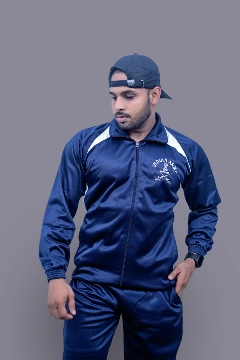 Indian Army Blue White Track Suit