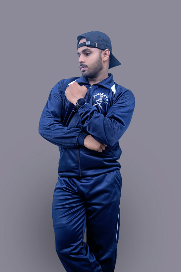 Indian Army Blue White Track Suit