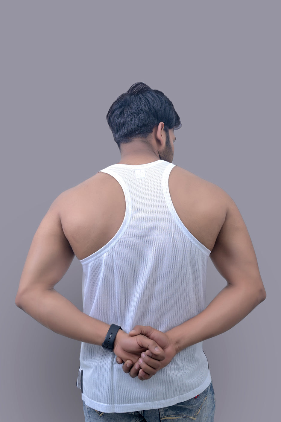 White Gym Fitness and Sports Vest