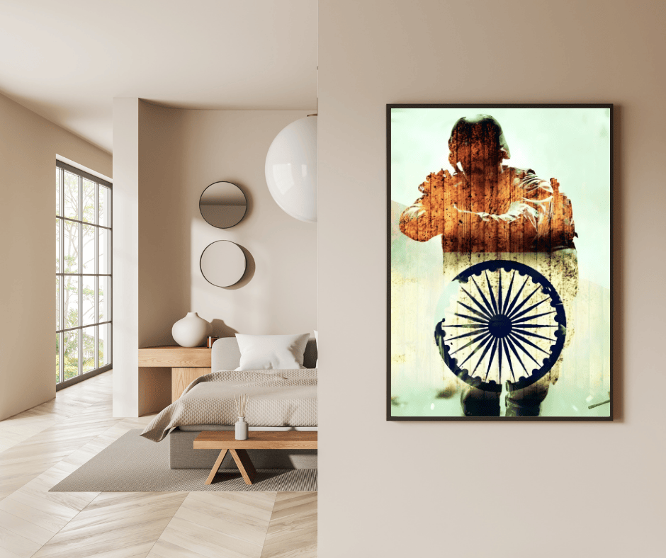 Bharat Shield Warrior – Patriotic Frame