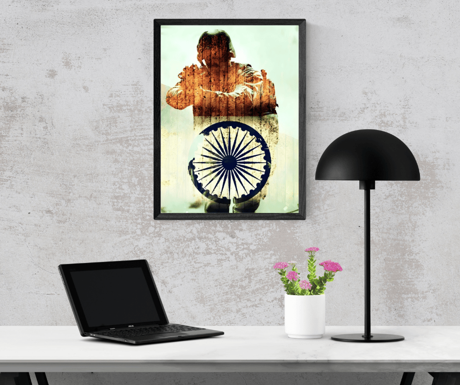 Bharat Shield Warrior – Patriotic Frame