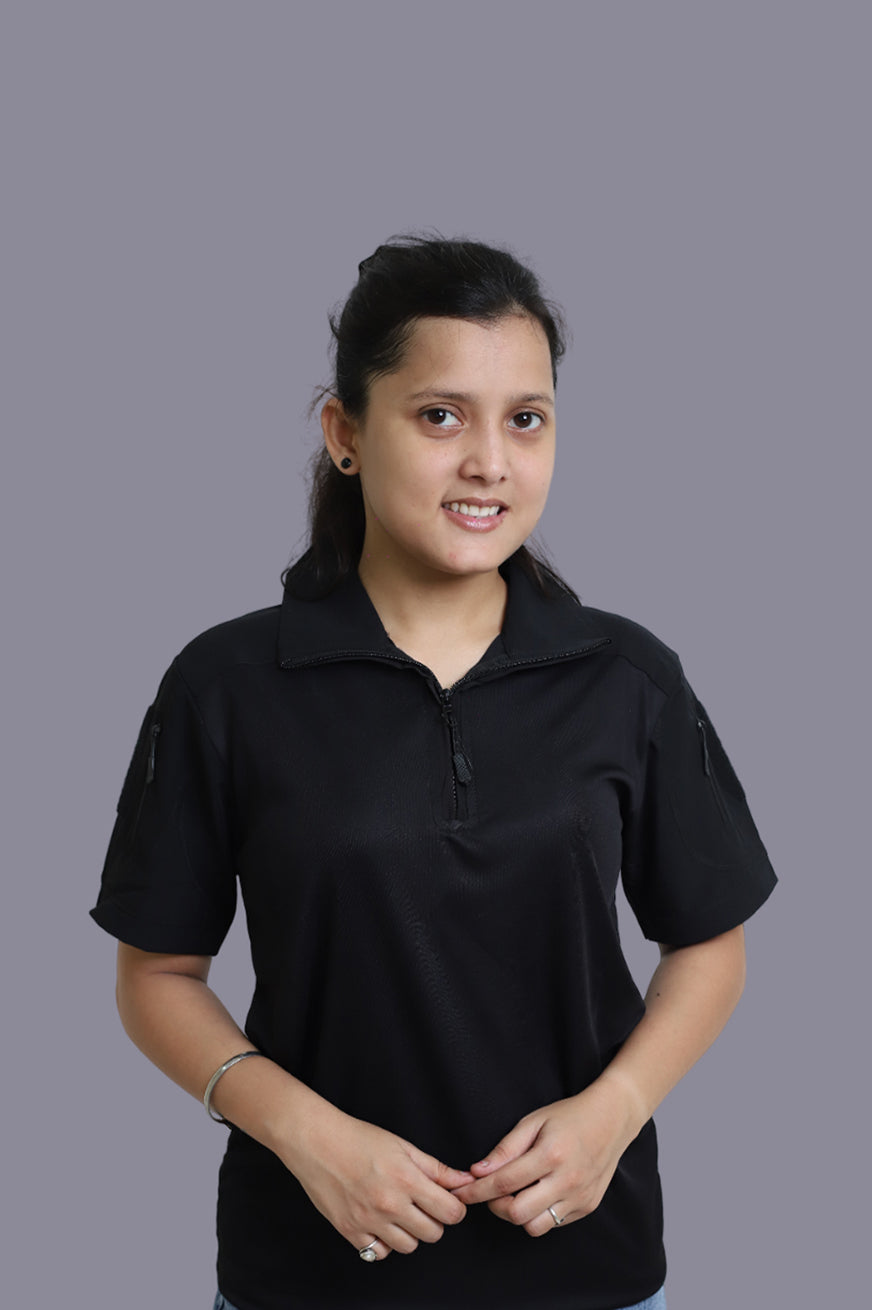 OG Half Sleeves Black Sports T-Shirts for Women