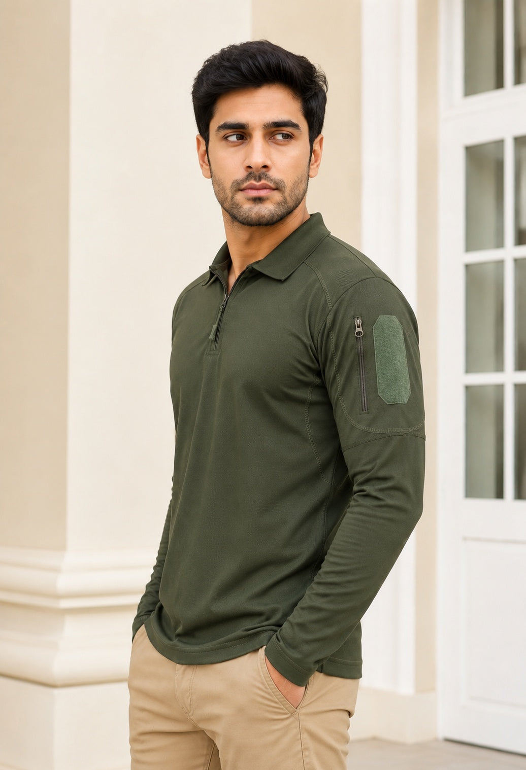Officer Choice Olive Full Sleeve T-Shirt