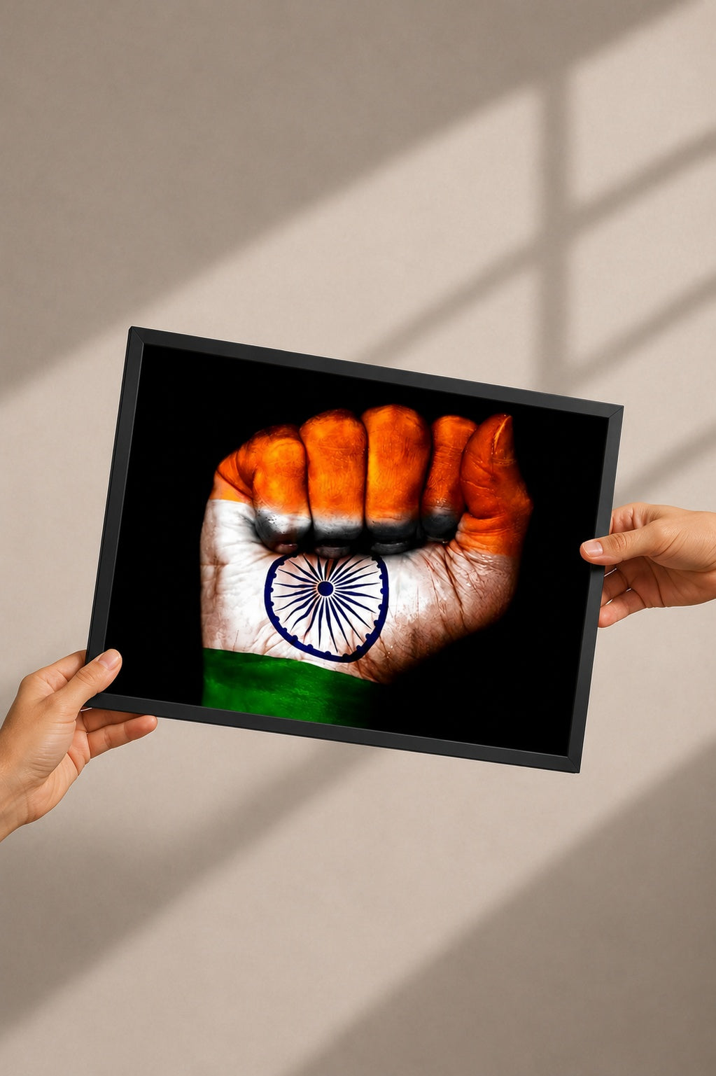 Tiranga Power Fist Patriotic Frame
