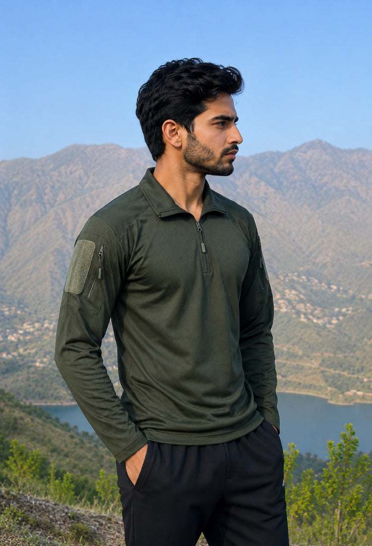 OG Full Sleeve Olive Sports T-Shirt
