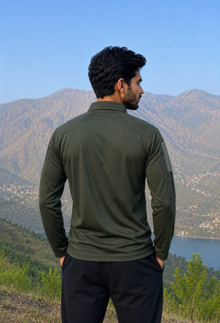 OG Full Sleeve Olive Sports T-Shirt