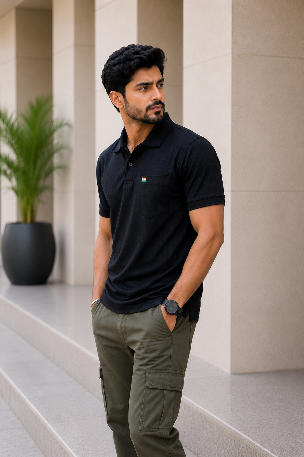 Premium Black Half Sleeve Polo T-Shirt