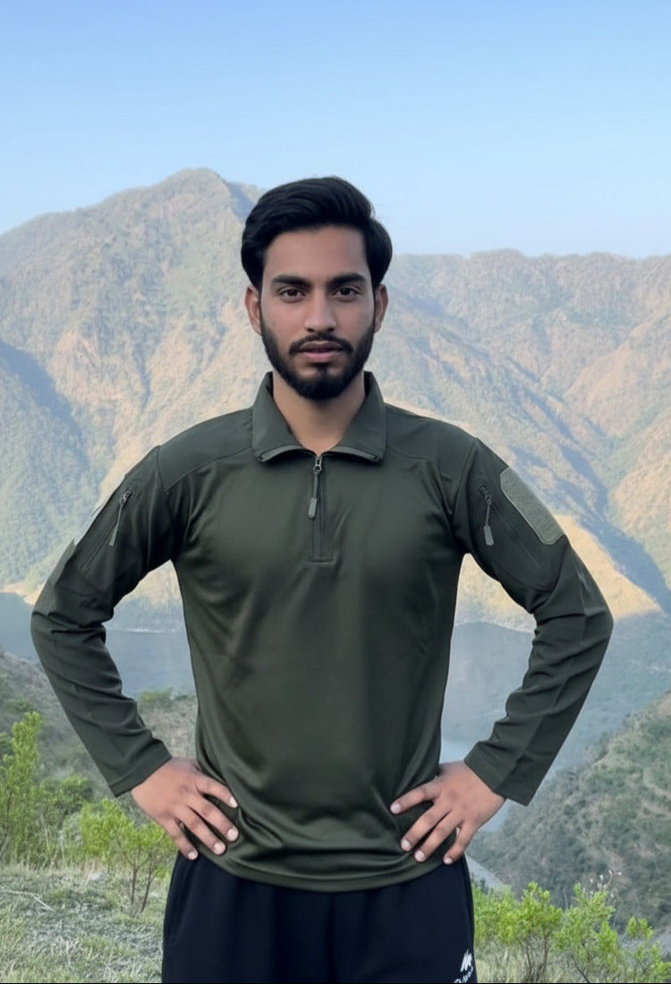 OG Full Sleeve Olive Sports T-Shirt