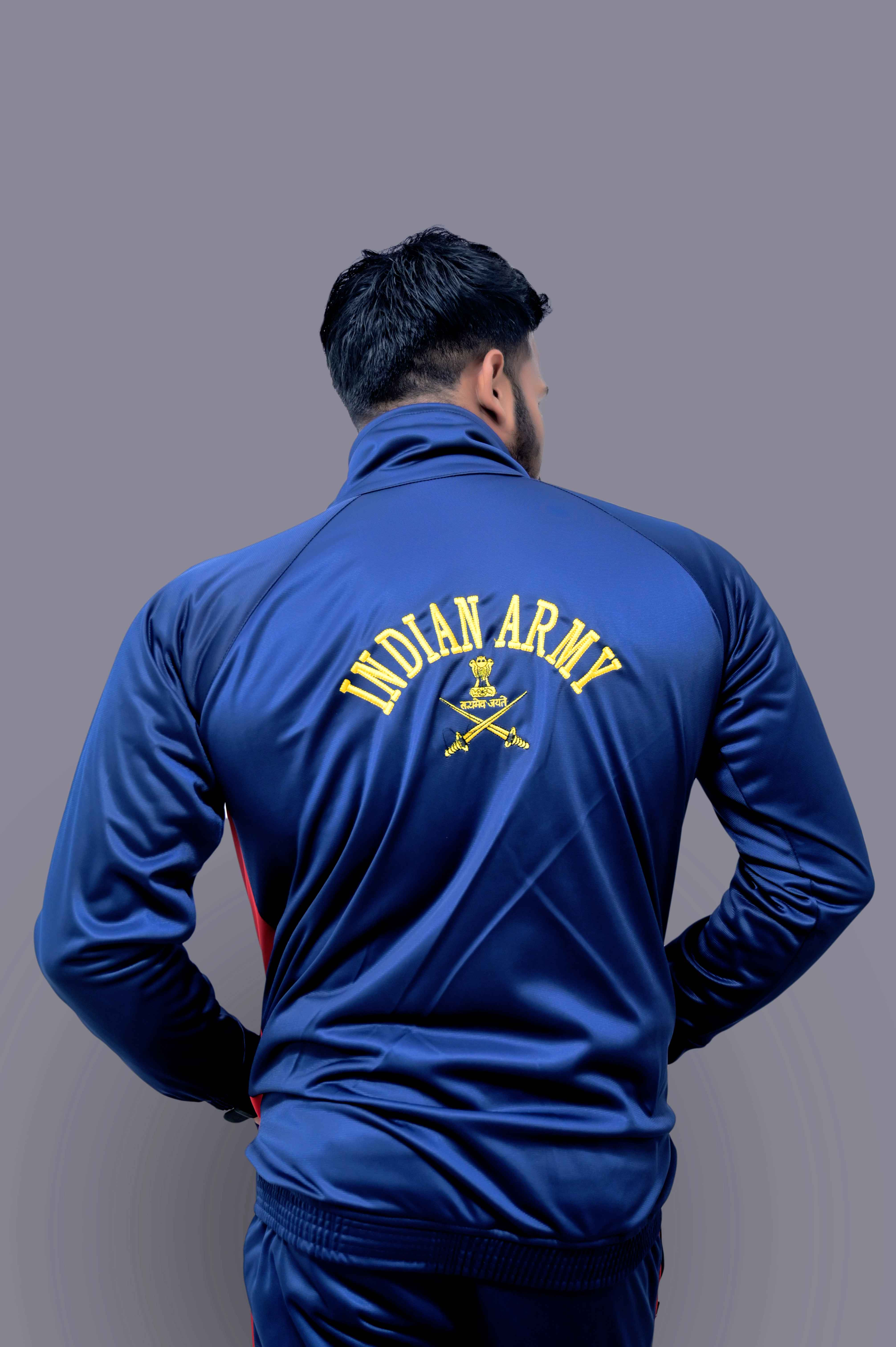 Indian Army Blue Red Track Suite