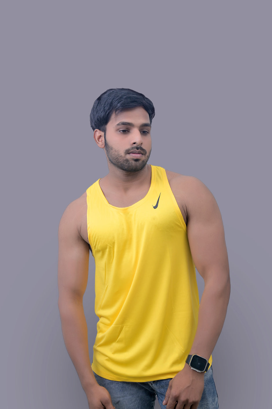Yellow Gym Fitness and Sports Vest