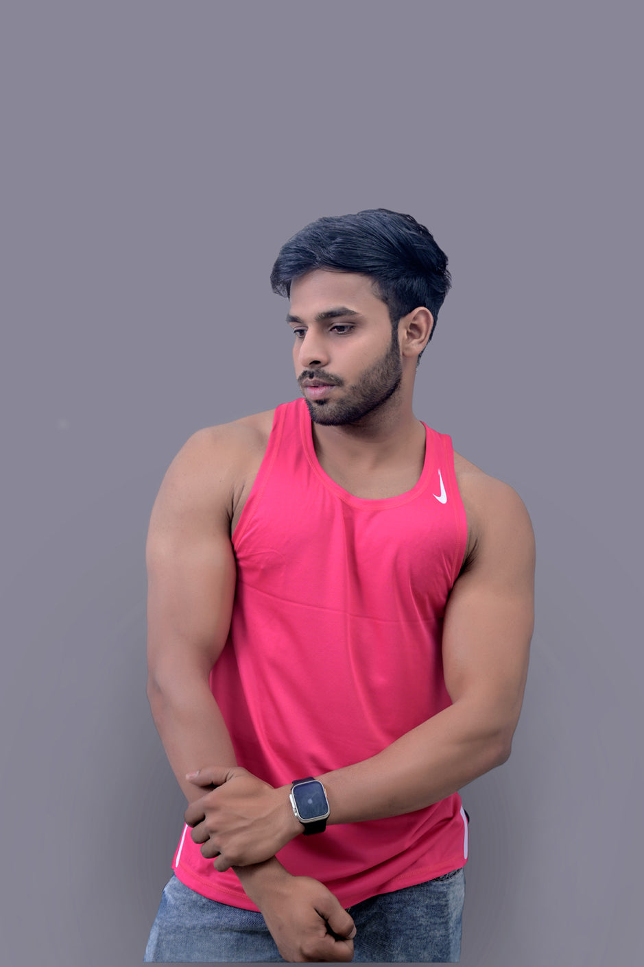 Pink Gym Fitness and Sports Vest