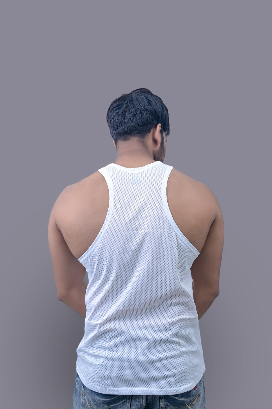 Khelo India White Sando Vest