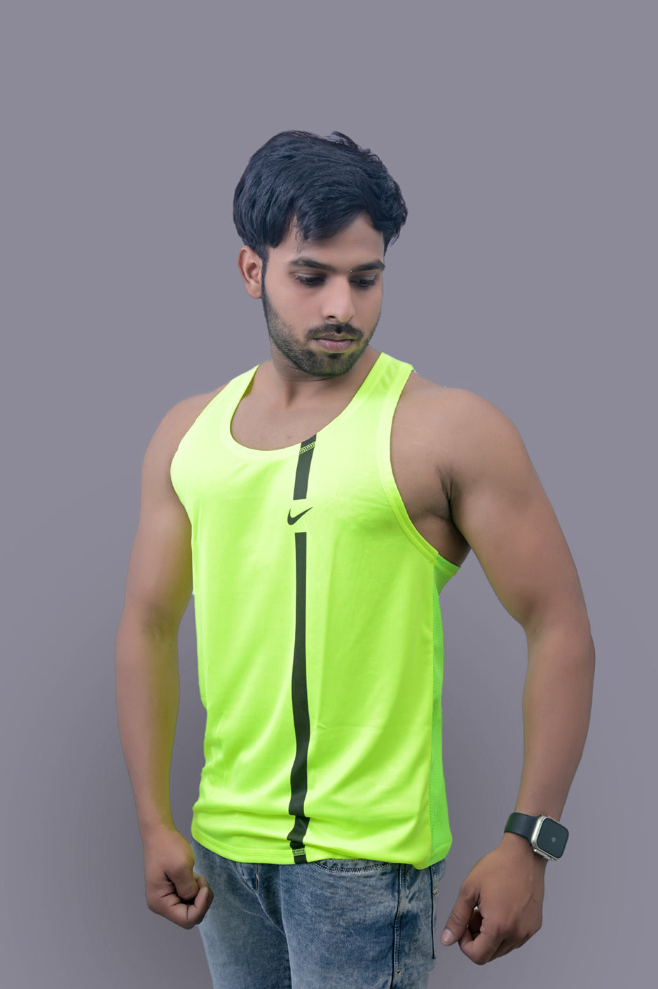 Parrot Green Gym Fitness and Sports Vest