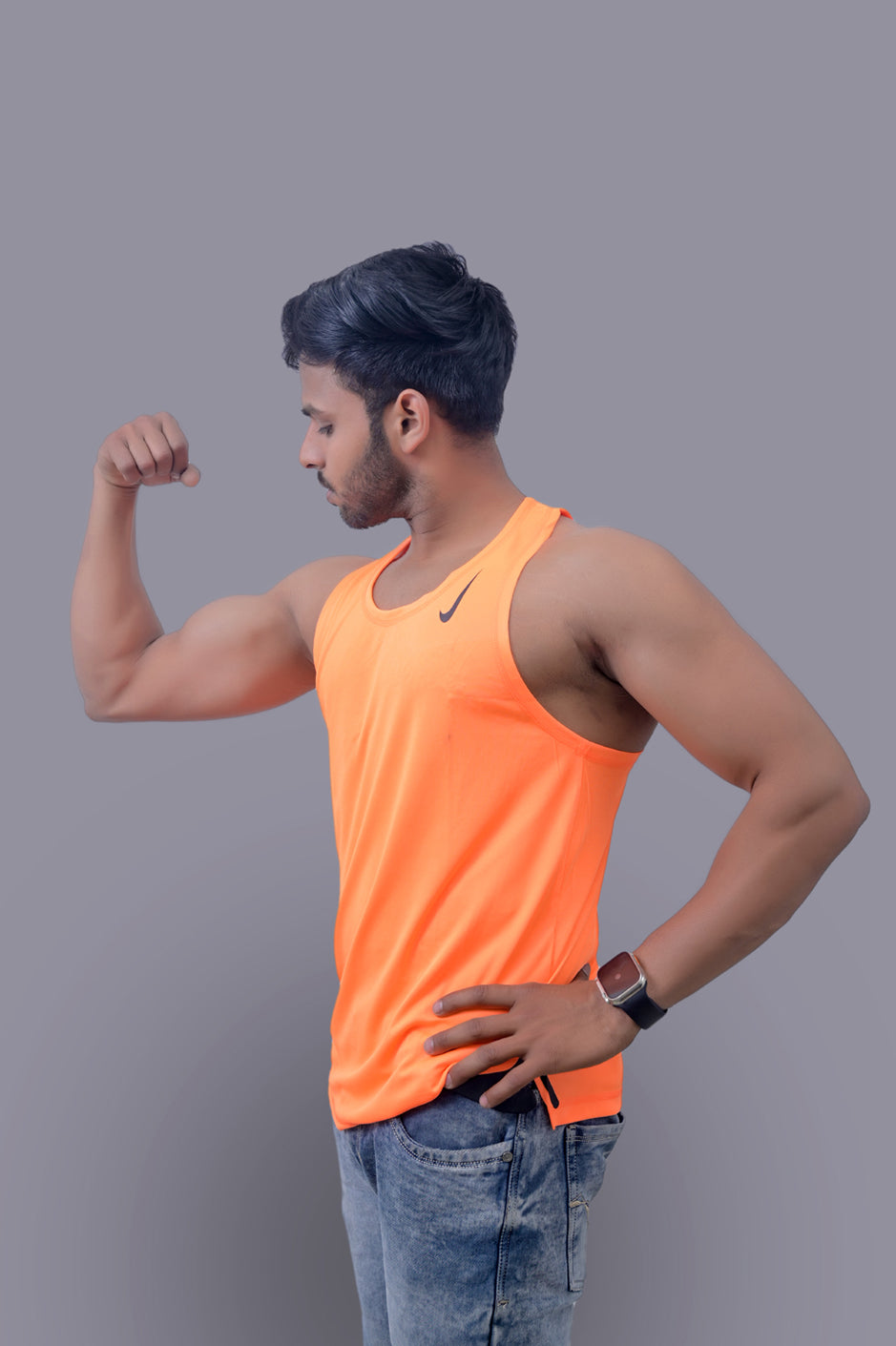 Orange Gym Fitness and Sports Vest