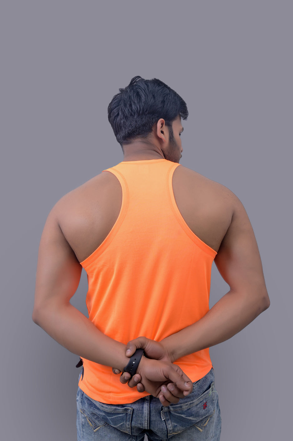 Orange Gym Fitness and Sports Vest