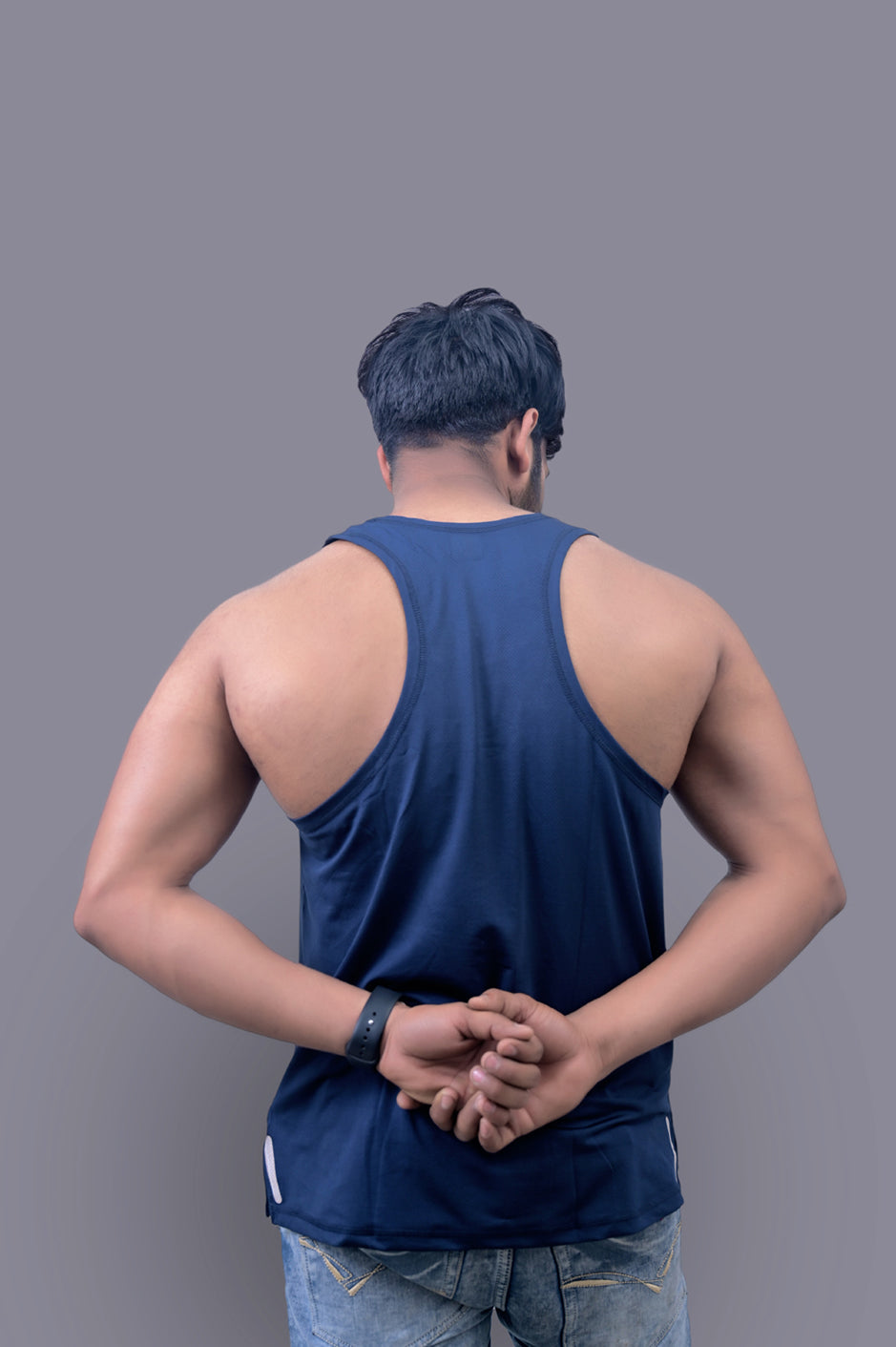 Blue Laser Gym Fitness and Sports Vest