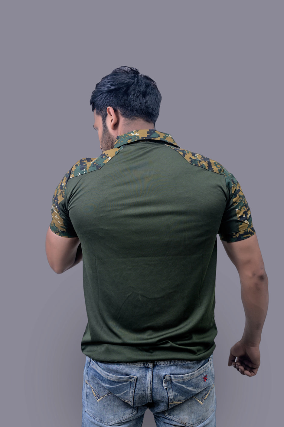 Nahar Patch Half Sleeves Sports T-Shirt