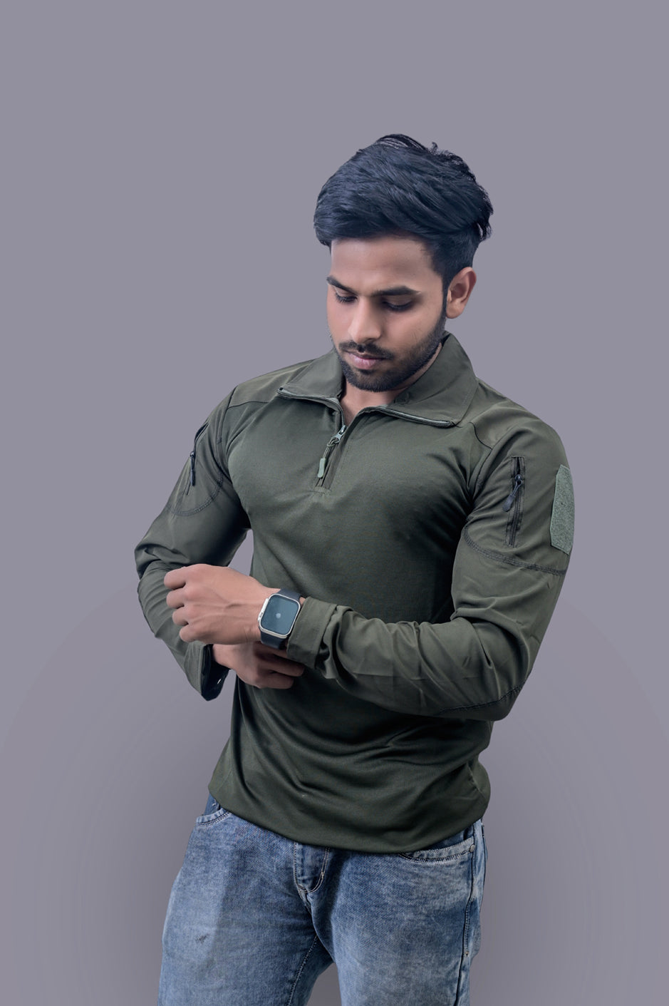 OG Full Sleeve Olive Sports T-Shirt