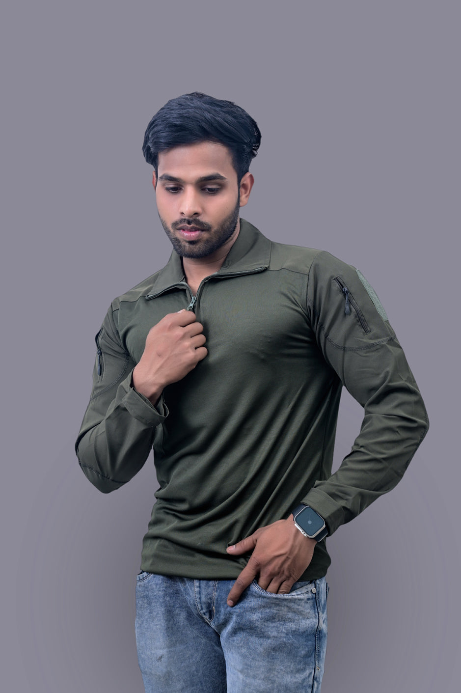 OG Full Sleeve Olive Sports T-Shirt