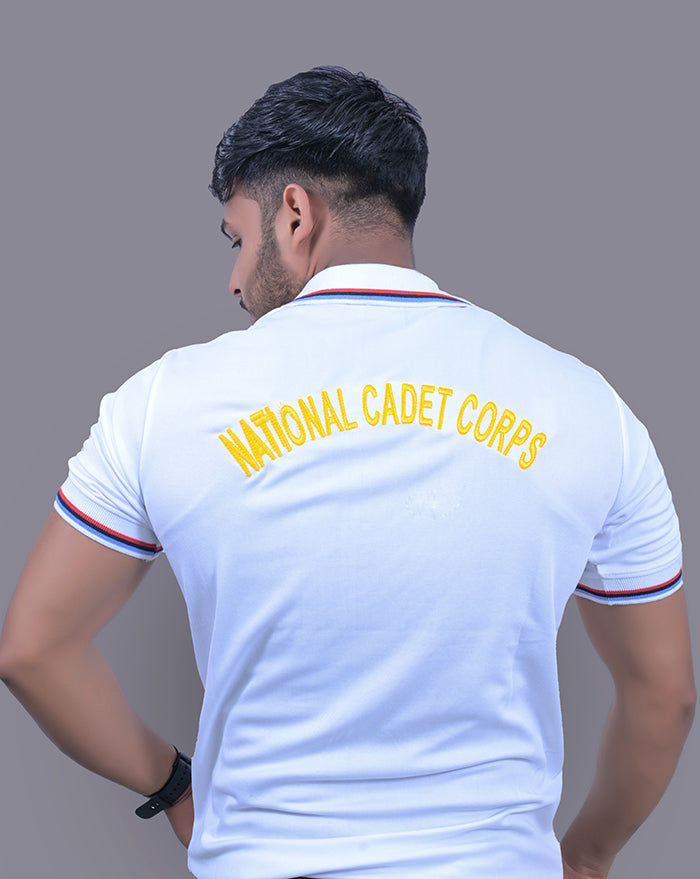 NCC Plain White Half Sleeve T-Shirt