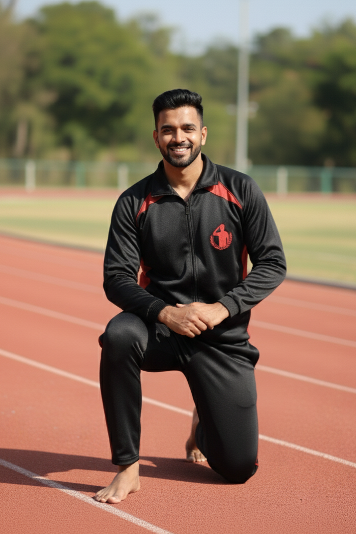 Premium Army Lover Track Suit – Black Red