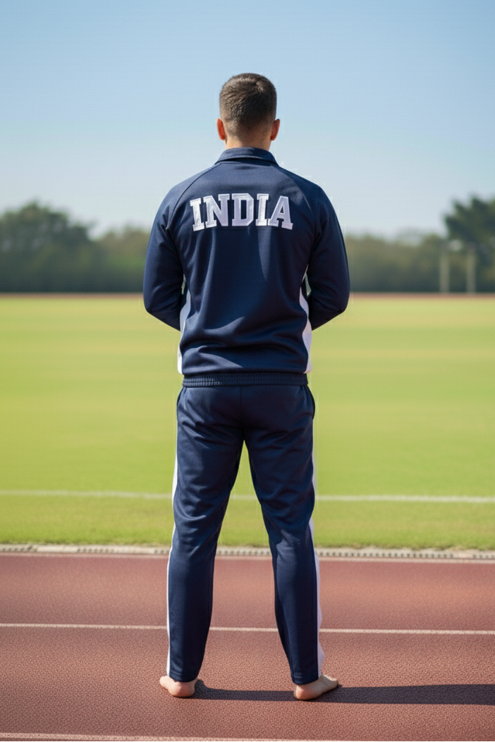 Premium Track Suit – Blue White with Indian Flag