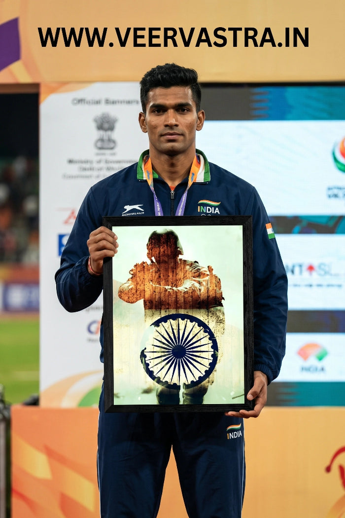 Bharat Shield Warrior – Patriotic Frame