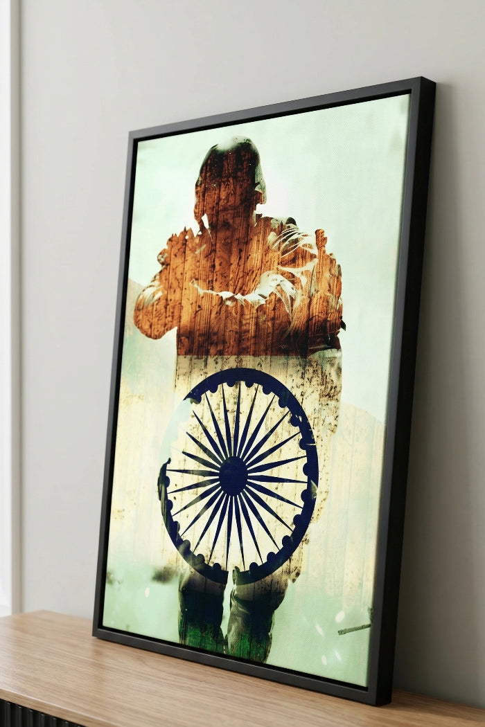 Bharat Shield Warrior – Patriotic Frame
