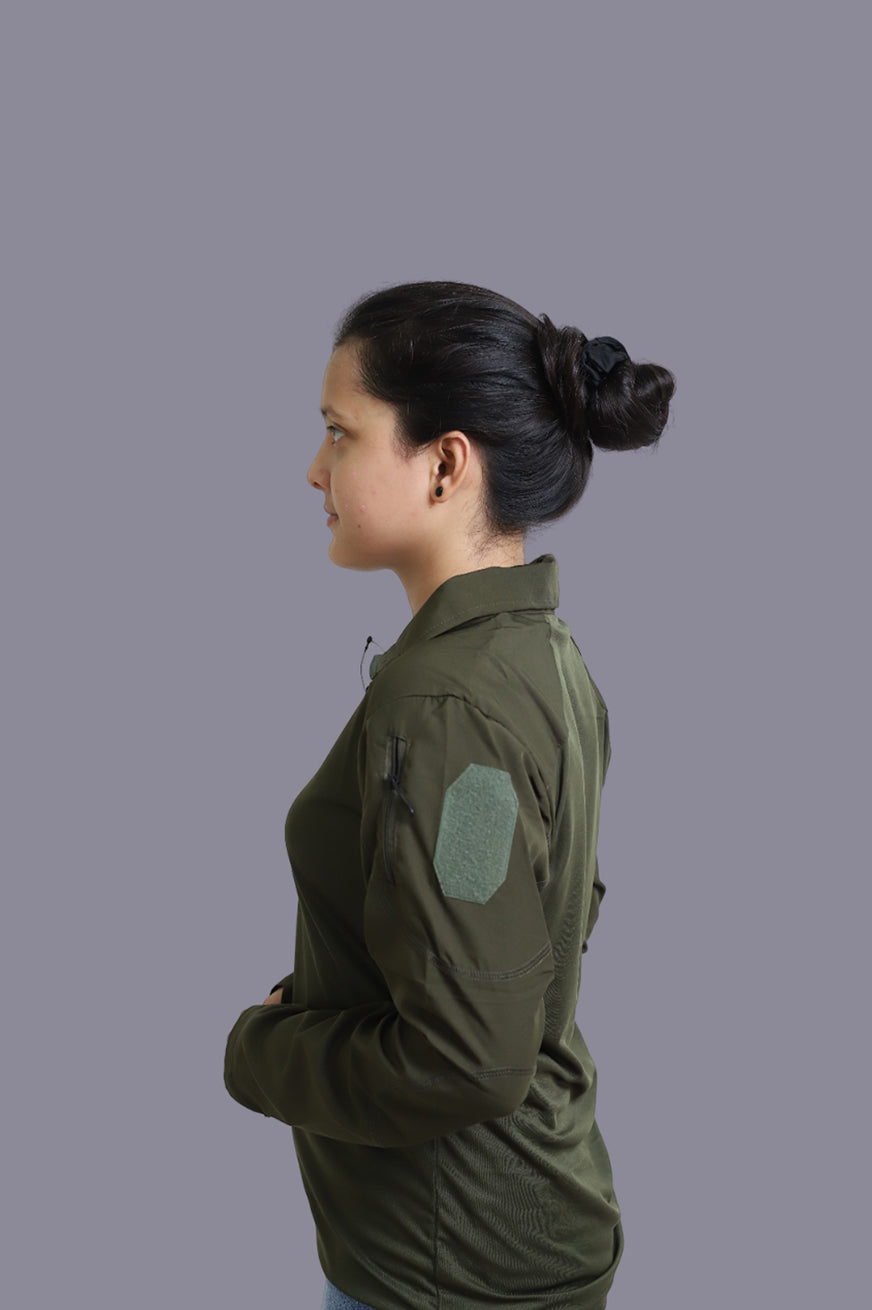 OG Full Sleeve Olive Sports T-Shirt for Women