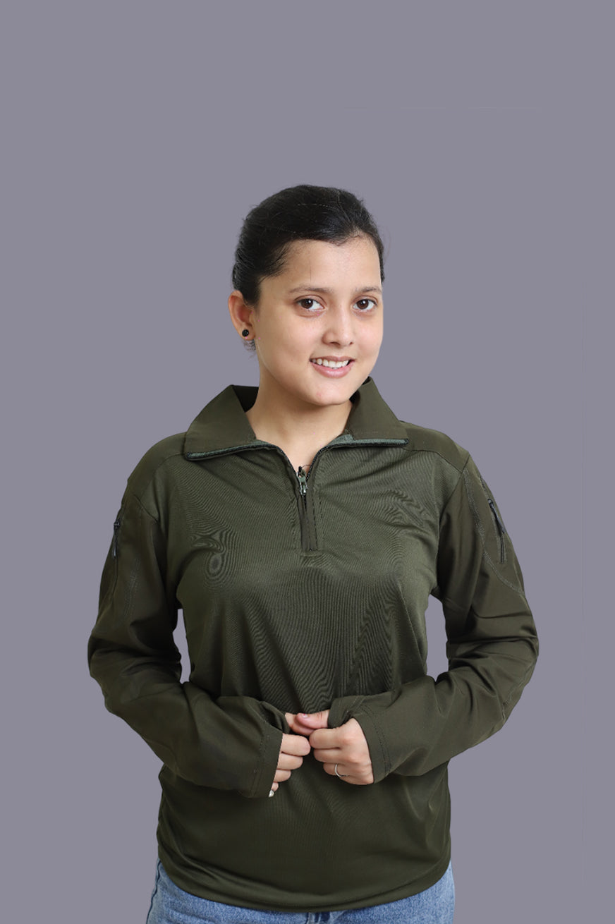 OG Full Sleeve Olive Sports T-Shirt for Women