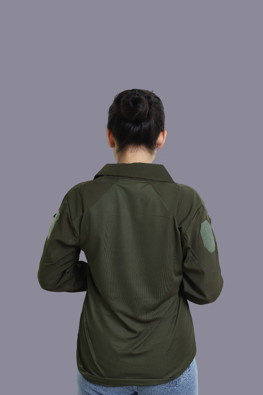 OG Full Sleeve Olive Sports T-Shirt for Women