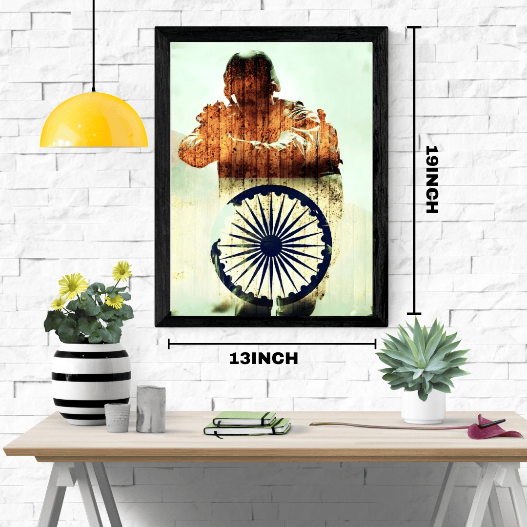 Bharat Shield Warrior – Patriotic Frame