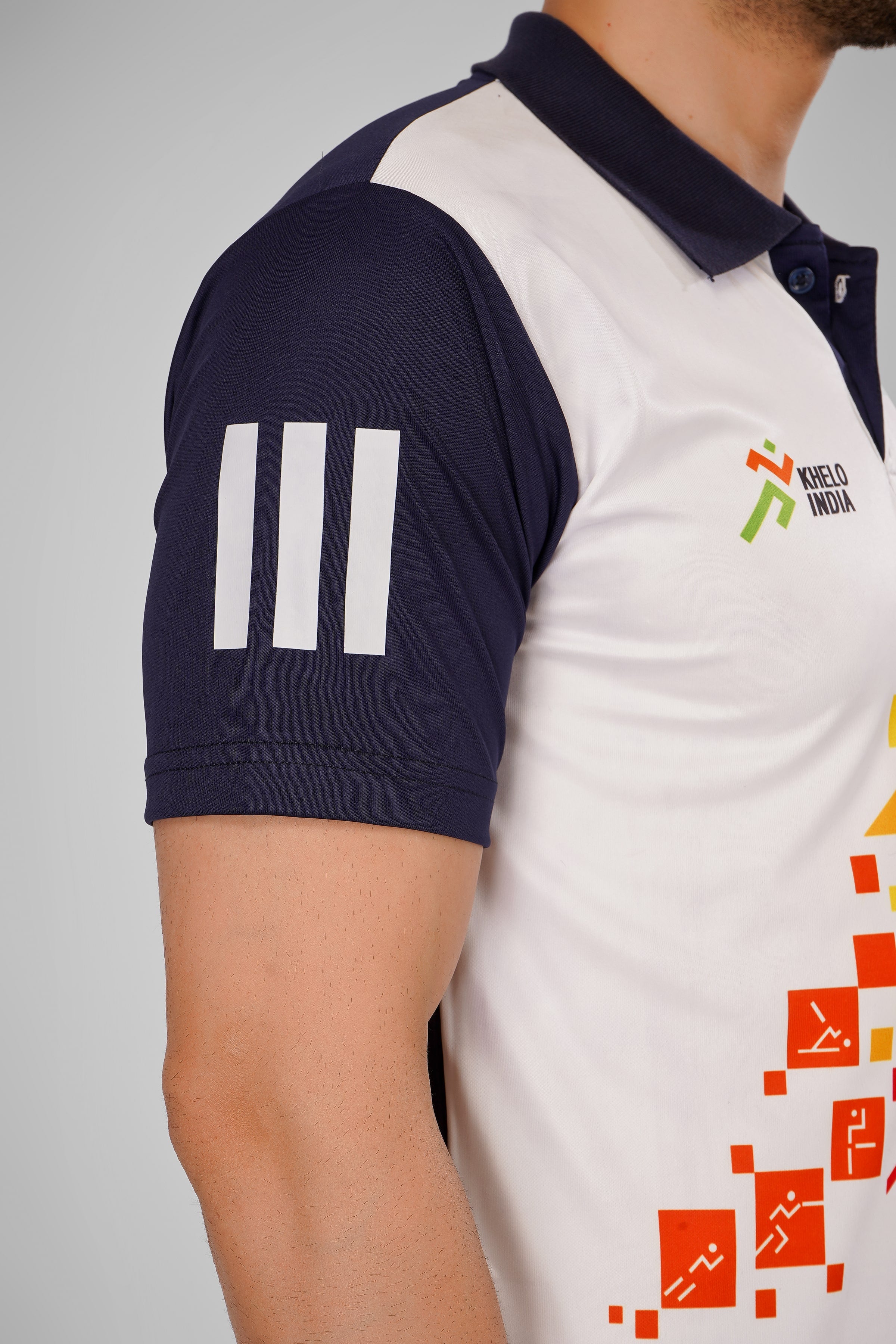 KHELO INDIA Blue Sports T-Shirt